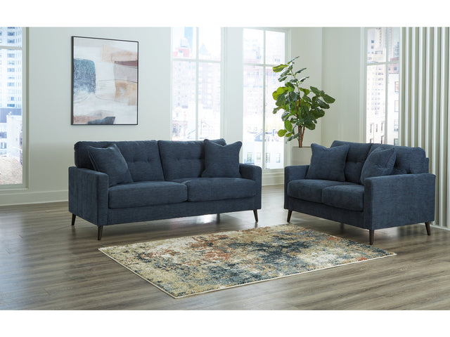 Bixler Navy Sofa and Loveseat (Online Special Price) - Ornate Home