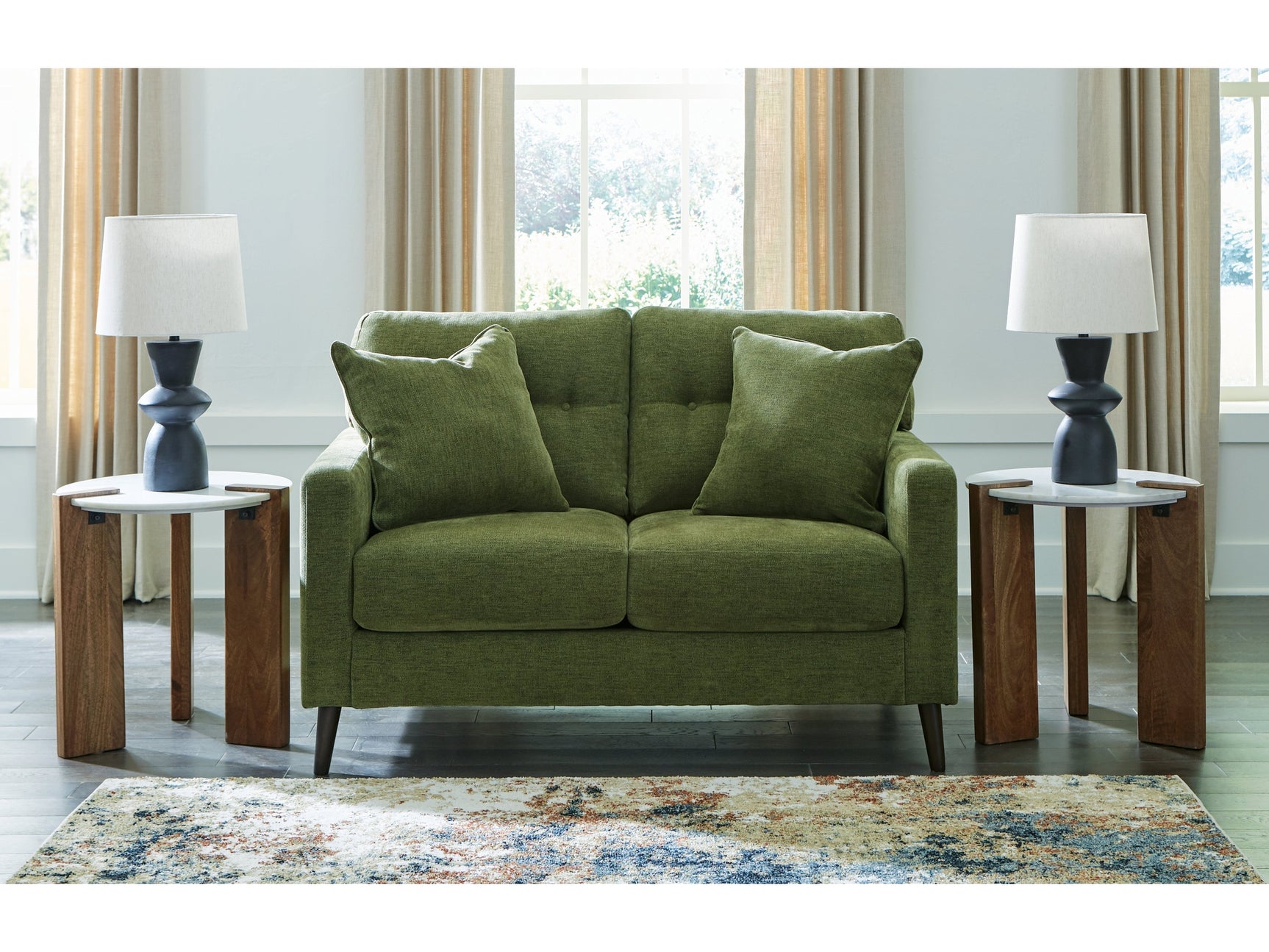 Bixler Olive Loveseat (Online Special Price) - Ornate Home