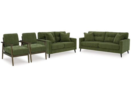 Bixler Olive Sofa, Loveseat and 2 Chairs - Ornate Home