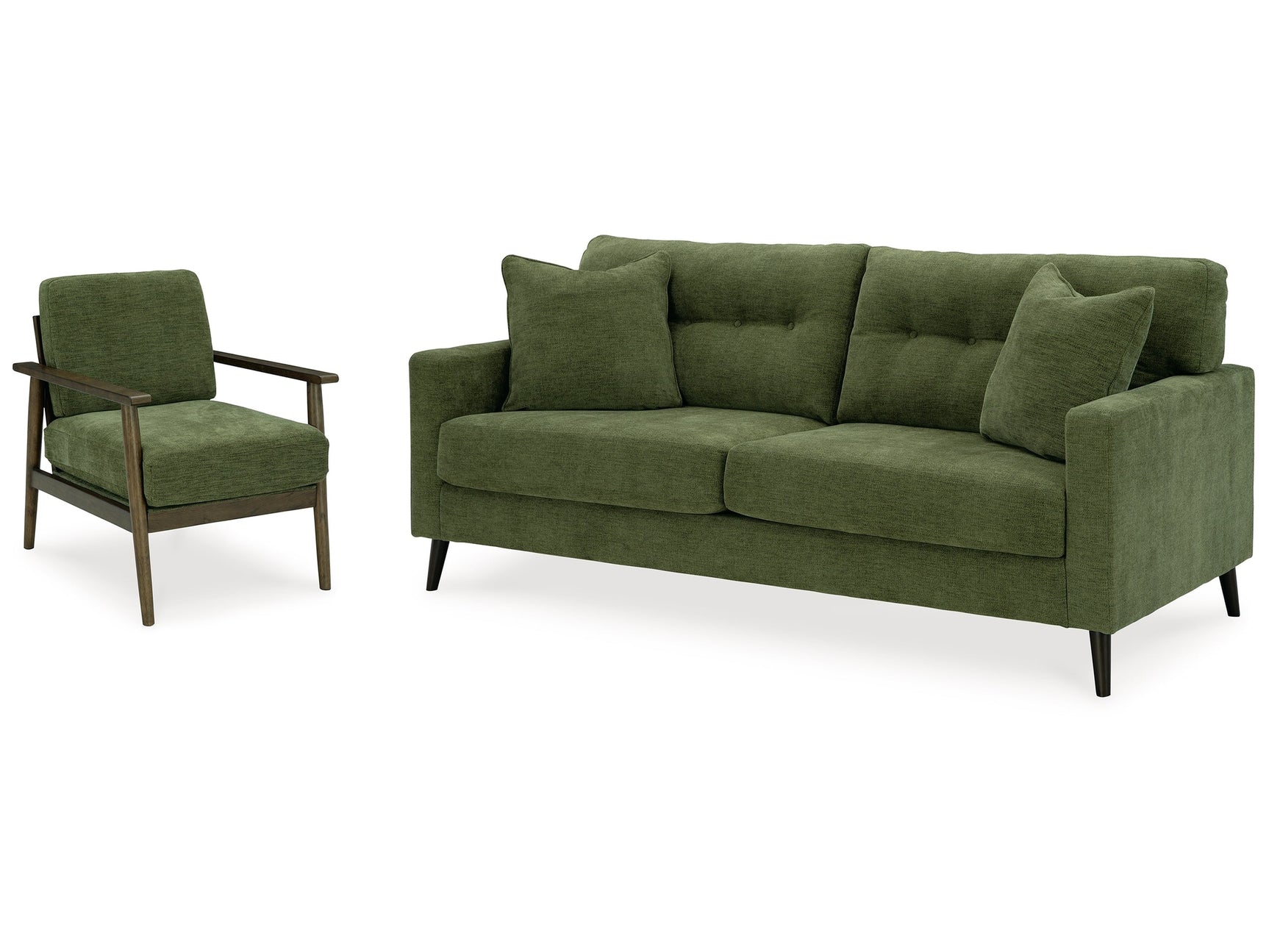 Bixler Olive Sofa and Chair - Ornate Home