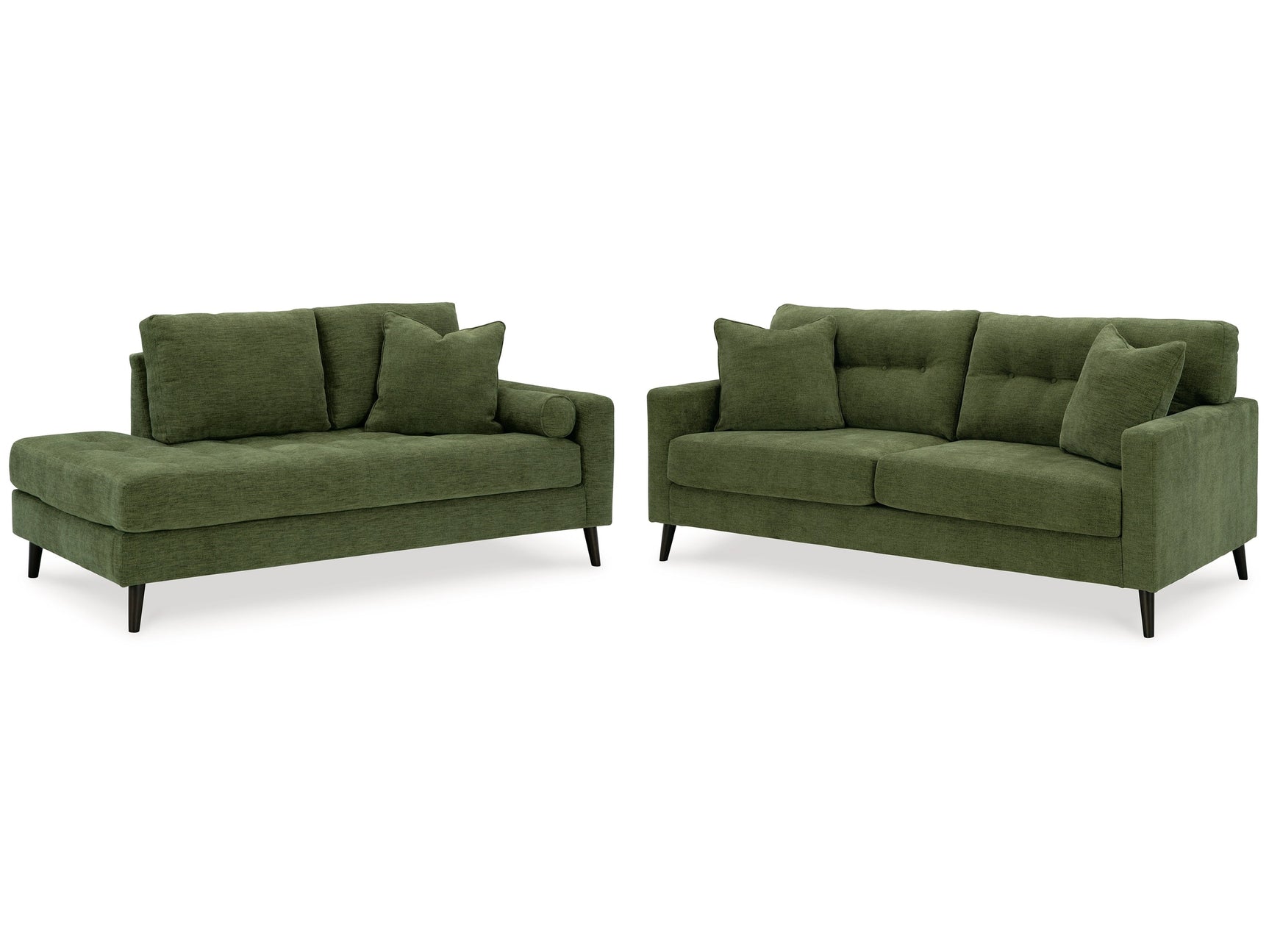 Bixler Olive Sofa and Chaise - Ornate Home