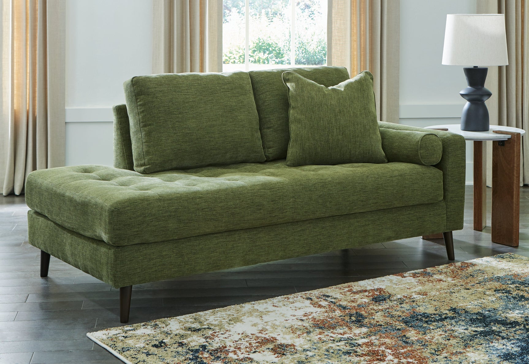 Bixler Olive Sofa and Chaise - Ornate Home