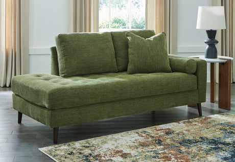 Bixler Olive Sofa and Chaise - Ornate Home