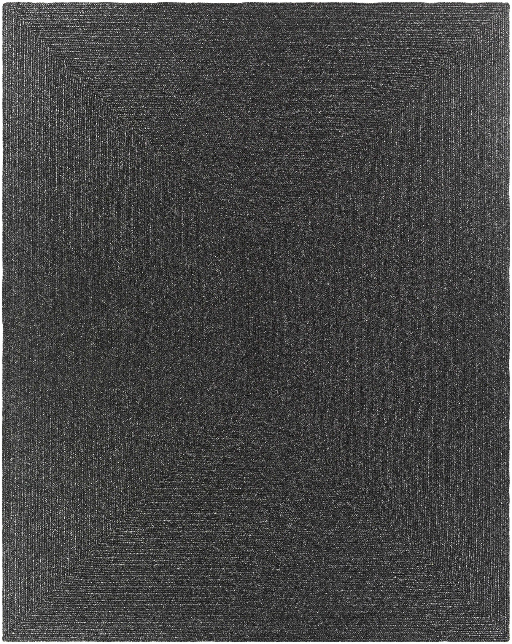 Black Braided Faux Jute Outdoor Rug - Ornate Home