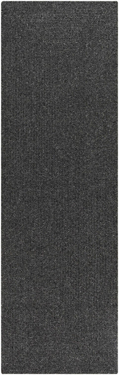 Black Braided Faux Jute Outdoor Rug - Ornate Home