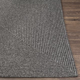 Black Braided Faux Jute Outdoor Rug - Ornate Home