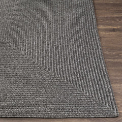 Black Braided Faux Jute Outdoor Rug - Ornate Home
