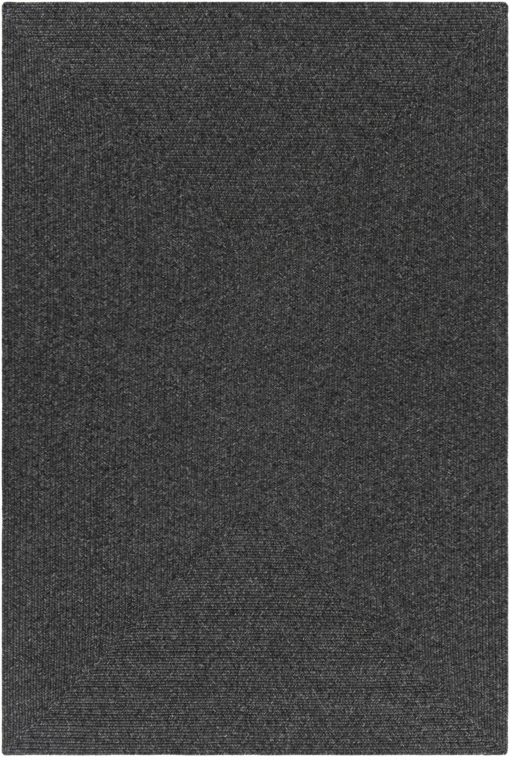 Black Braided Faux Jute Outdoor Rug - Ornate Home