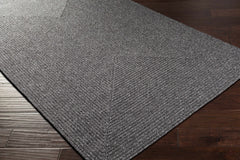Black Braided Faux Jute Outdoor Rug - Ornate Home