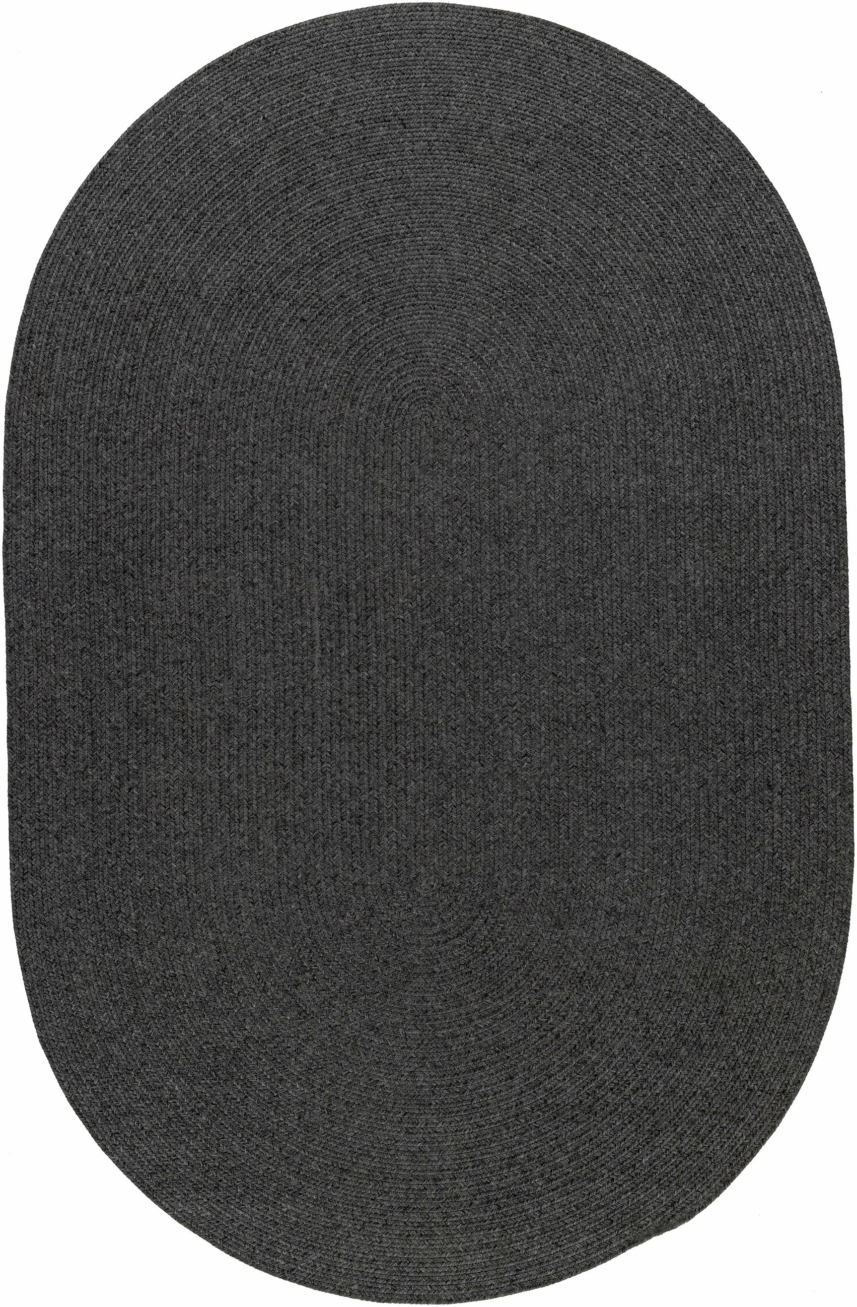 Black Braided Faux Jute Outdoor Rug - Ornate Home