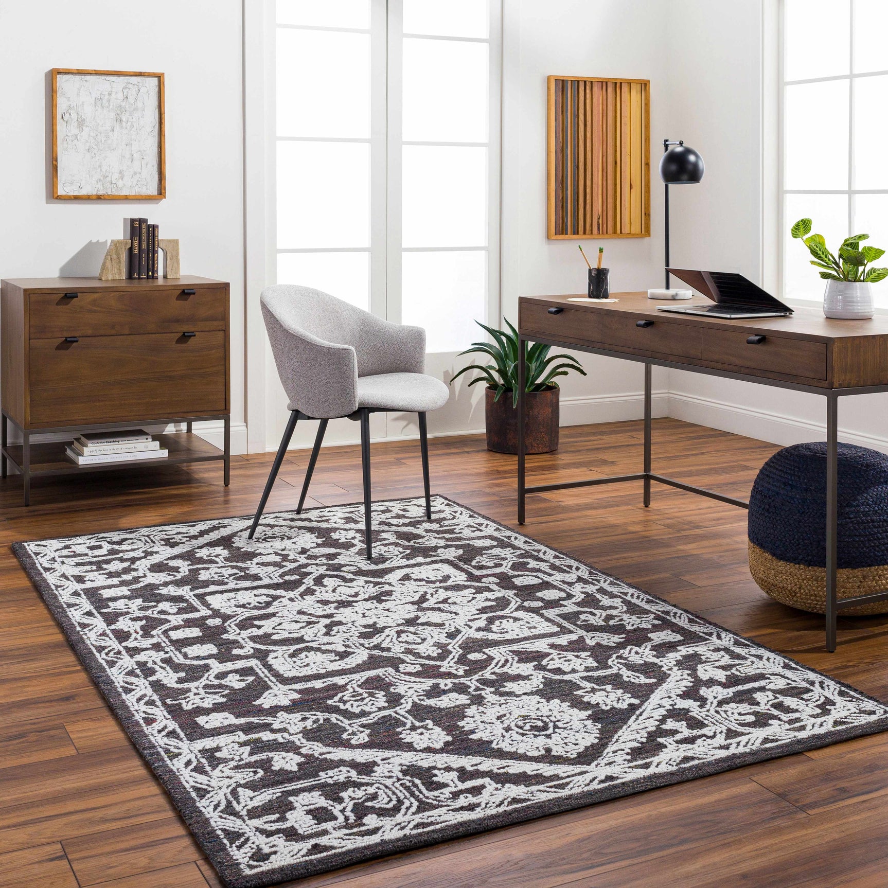 Black Derya Area Rug - Clearance - Ornate Home