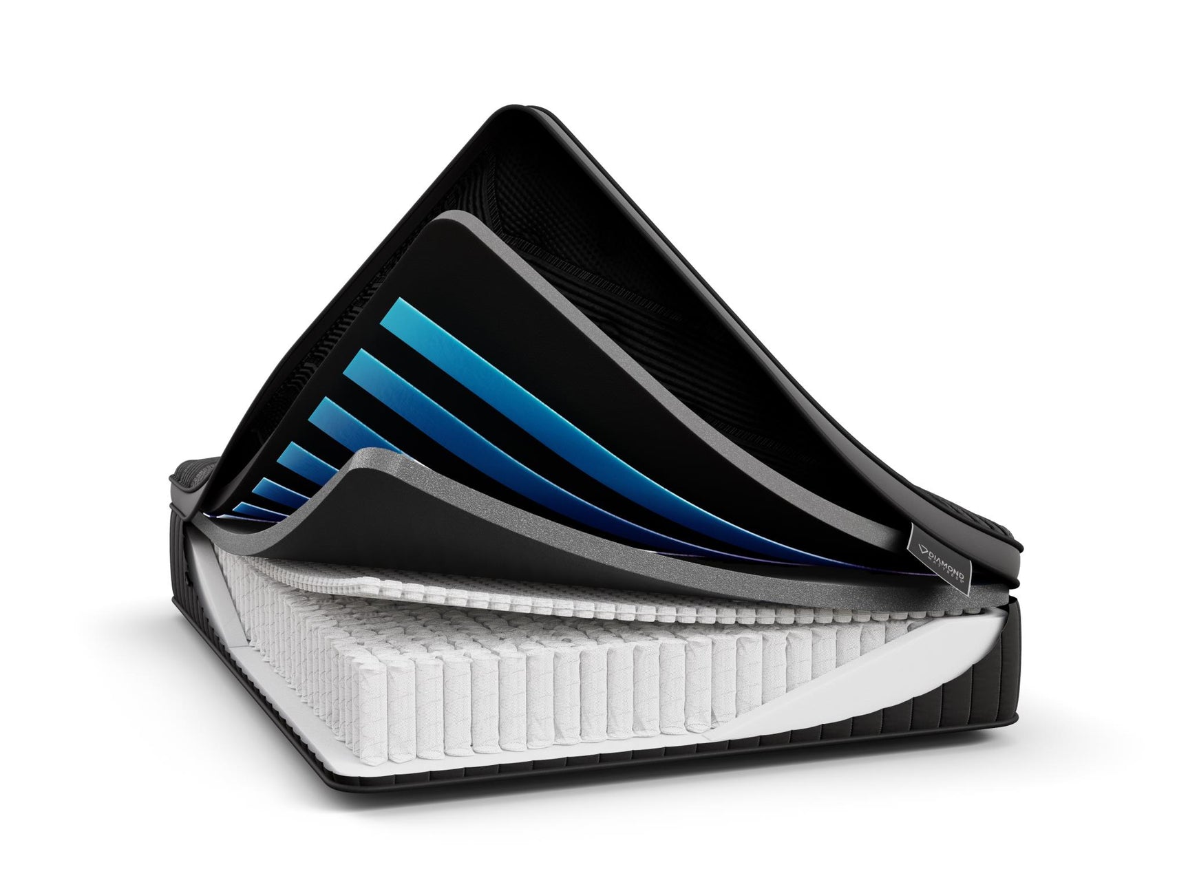 Black Diamond Telluride Luxe Quilted Hybrid 16" Plush Black Twin XL Mattress - Ornate Home