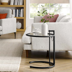 Black Eileen Gray Metal Side Table - Ornate Home