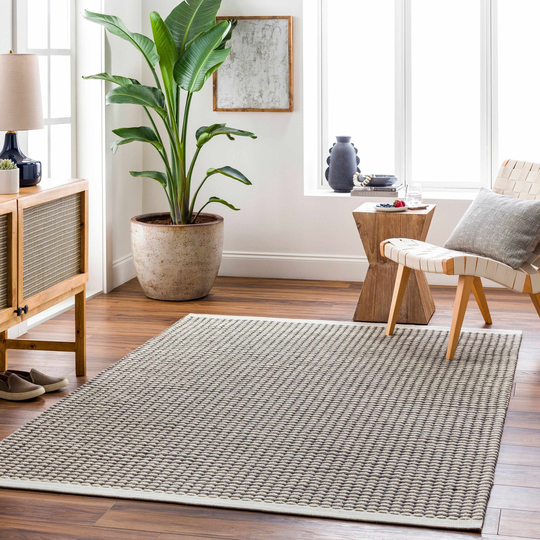 Black Emlen Area Rug - Clearance - Ornate Home
