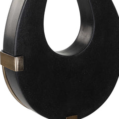 Black Flame Black/Brass Sculptures (Set of 2) - Ornate Home