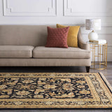 Black&Gold Premium Wool Rug - Clearance - Ornate Home