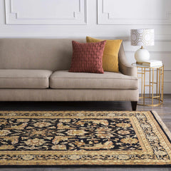 Black&Gold Premium Wool Rug - Clearance - Ornate Home