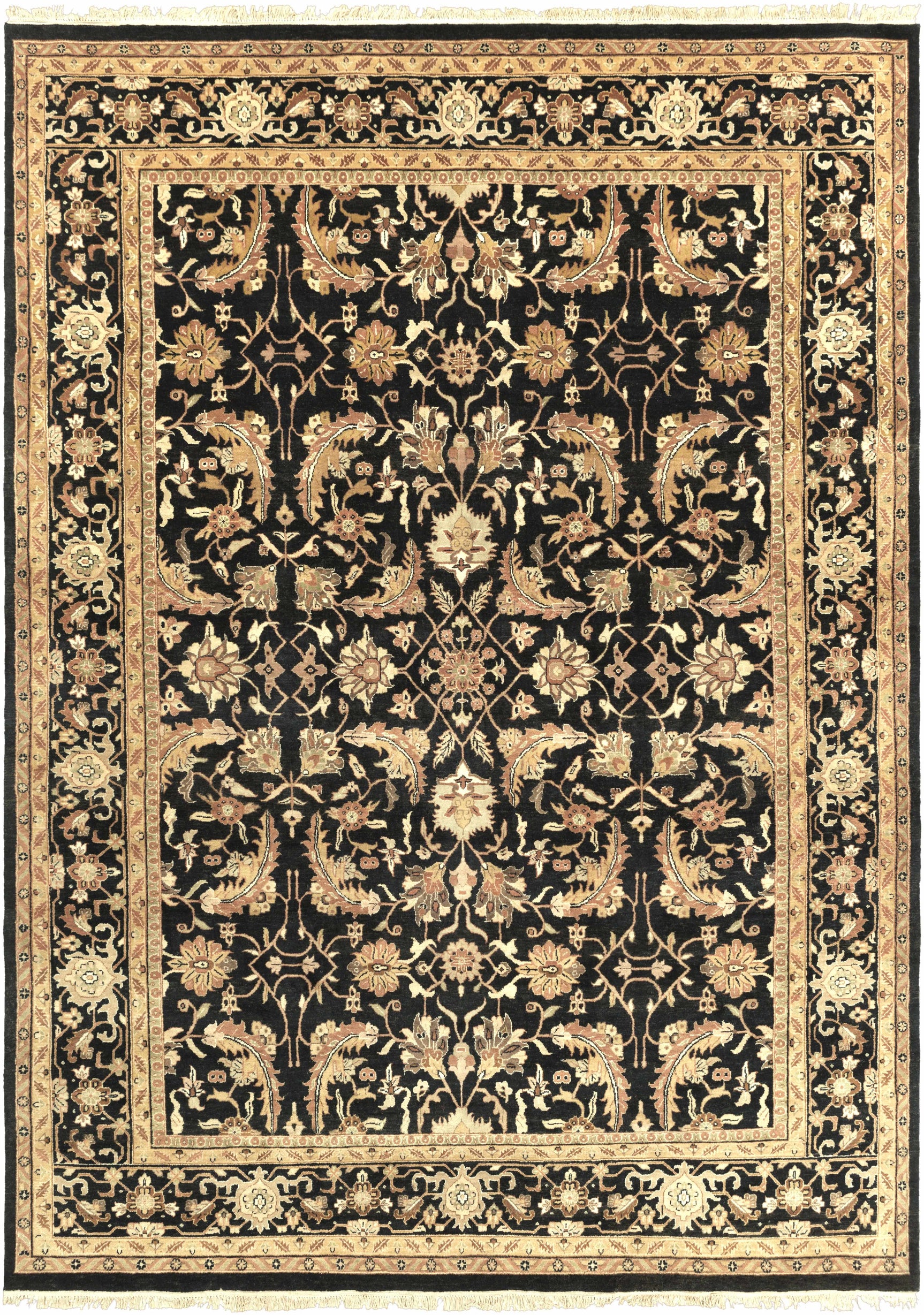 Black&Gold Premium Wool Rug - Clearance - Ornate Home