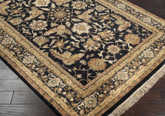 Black&Gold Premium Wool Rug - Clearance - Ornate Home
