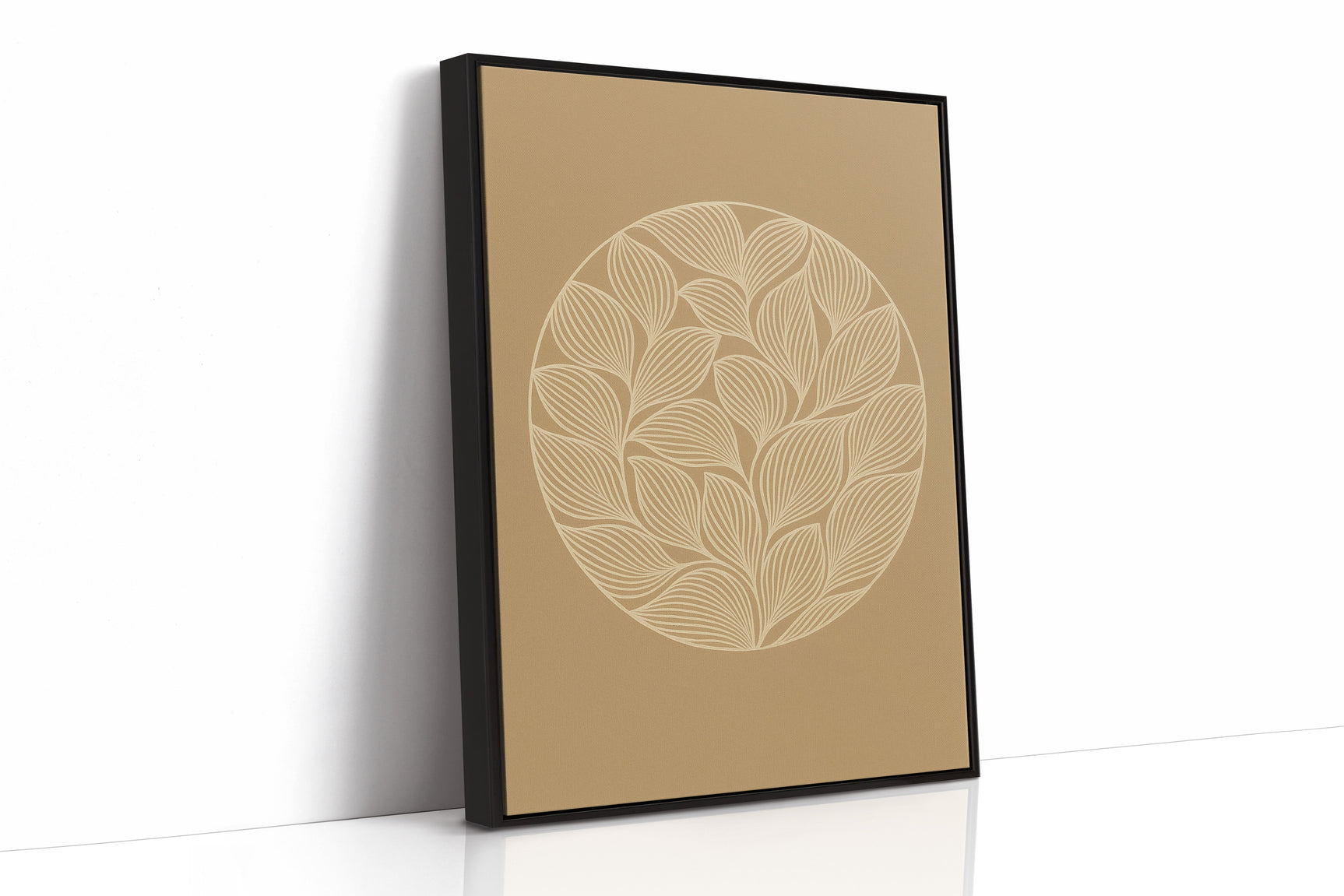 Elegant Leaf Mandala Art Print