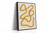 Golden Drift – Minimal Abstract Line Art Print