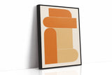 Terracotta Stack – Modern Geometric Abstract Print