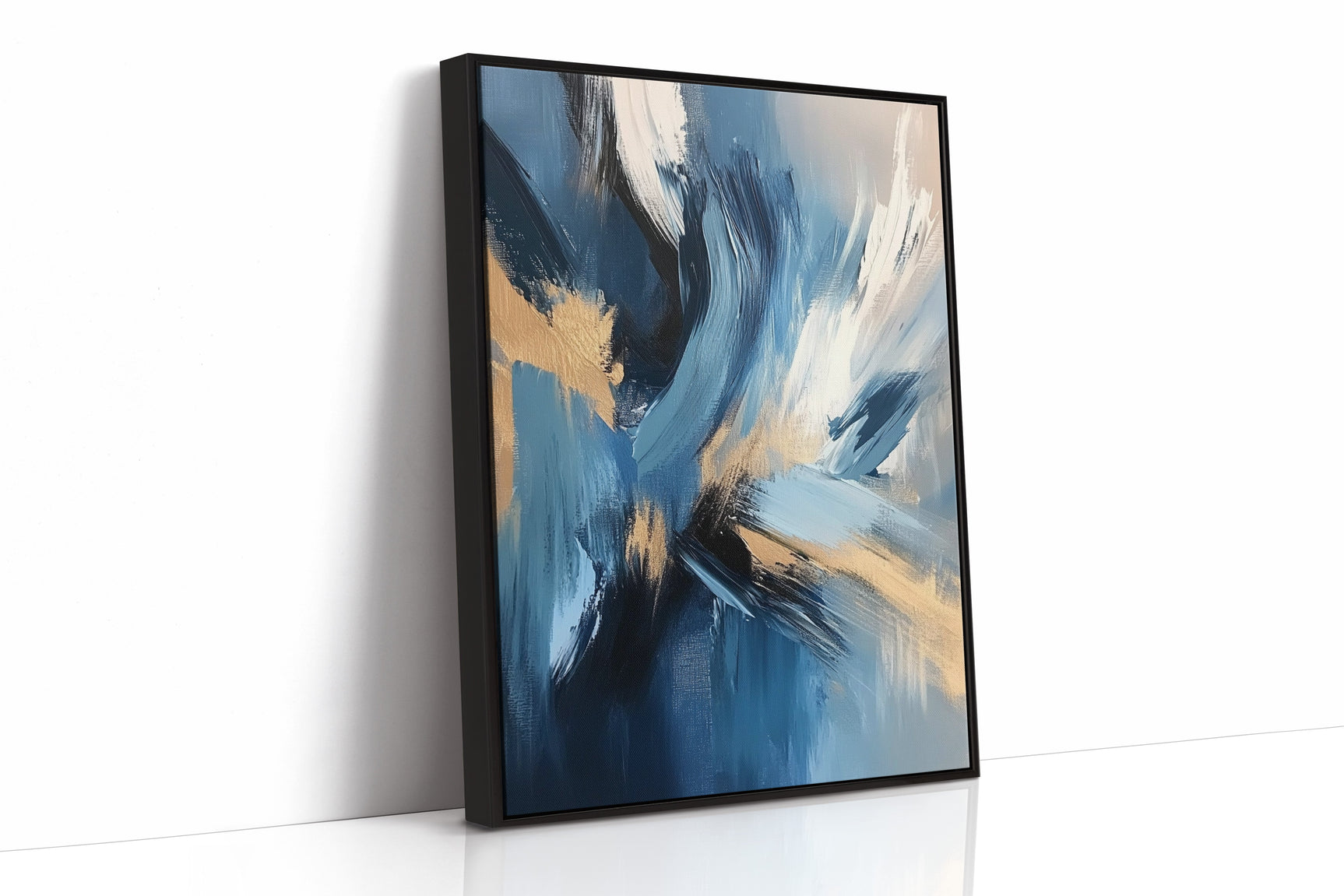 Blue Serenity - Abstract Ocean-Inspired Canvas Art