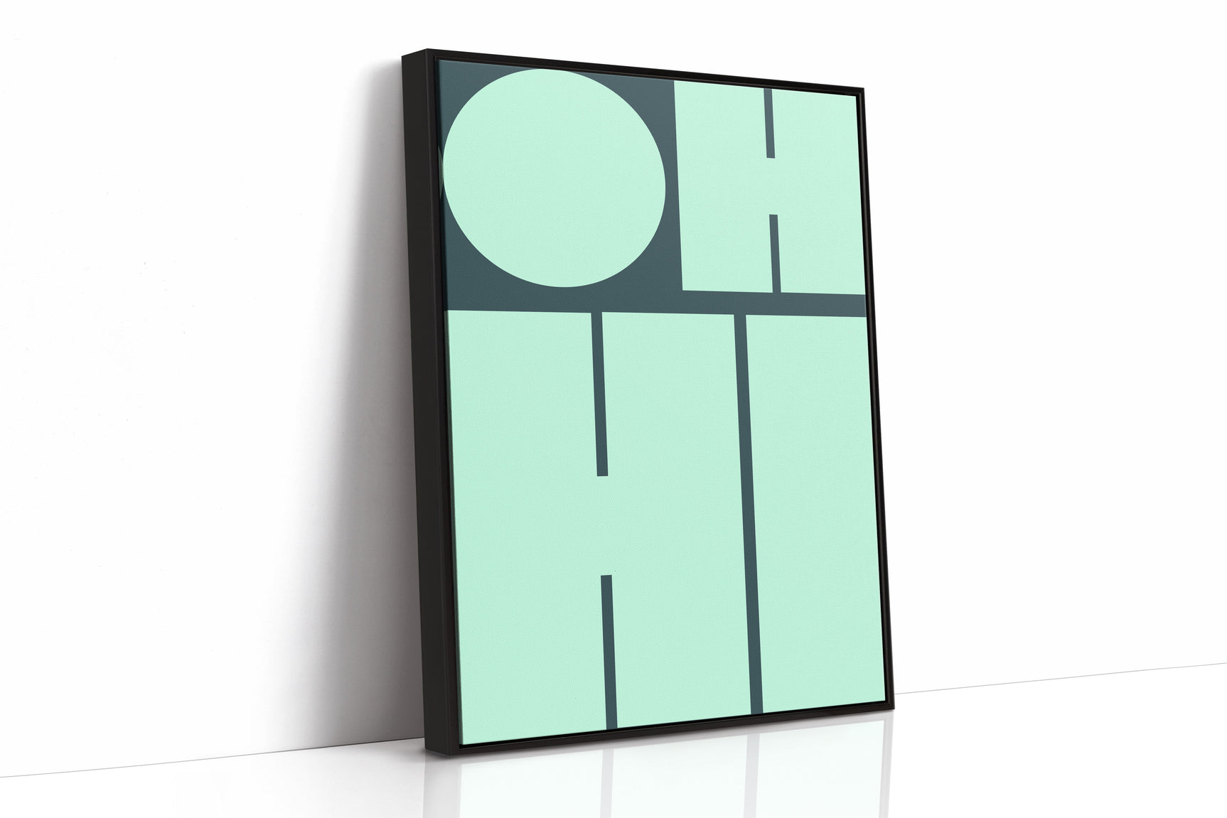 Mint Harmony - Modern Geometric Wall Art