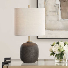 Blacktop Black Textured Buffet Lamp - Ornate Home
