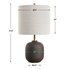 Blacktop Black Textured Buffet Lamp - Ornate Home