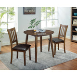 Blackwood Walnut/Dark Brown 3 Pc. Round Table Set - Ornate Home