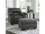 Bladen Gray Chair and Ottoman - Ornate Home