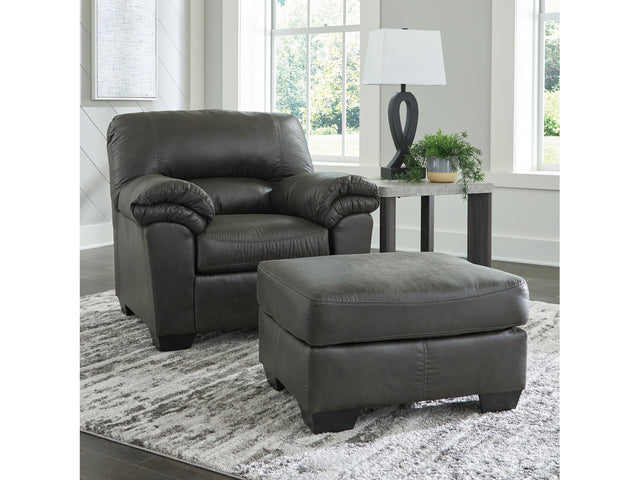 Bladen Gray Chair and Ottoman - Ornate Home