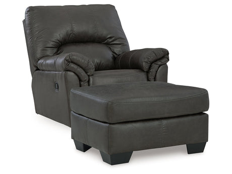 Bladen Slate Recliner and Ottoman - Ornate Home