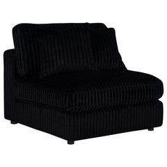 Blaine Black Upholstered Armless Chair - Ornate Home