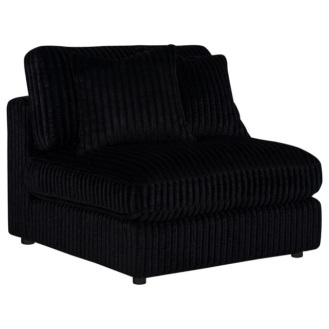 Blaine Black Upholstered Armless Chair - Ornate Home