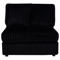 Blaine Black Upholstered Armless Chair - Ornate Home
