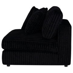 Blaine Black Upholstered Armless Chair - Ornate Home