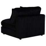Blaine Black Upholstered Armless Chair - Ornate Home