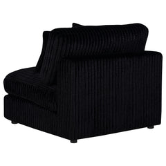 Blaine Black Upholstered Armless Chair - Ornate Home