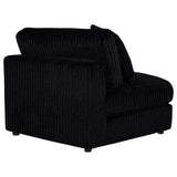 Blaine Black Upholstered Armless Chair - Ornate Home