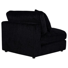 Blaine Black Upholstered Armless Chair - Ornate Home