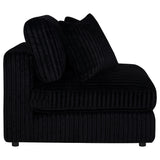 Blaine Black Upholstered Armless Chair - Ornate Home