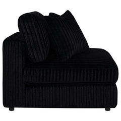 Blaine Black Upholstered Armless Chair - Ornate Home