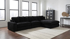 Blaine Black Upholstered Armless Chair - Ornate Home
