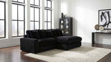 Blaine Black Upholstered Reversible Chaise Sectional Sofa - Ornate Home