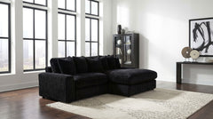 Blaine Black Upholstered Reversible Chaise Sectional Sofa - Ornate Home