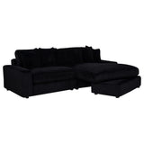 Blaine Black Upholstered Reversible Chaise Sectional Sofa - Ornate Home