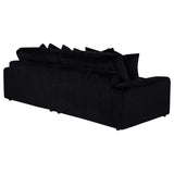 Blaine Black Upholstered Reversible Chaise Sectional Sofa - Ornate Home