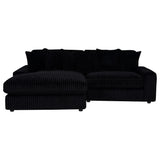 Blaine Black Upholstered Reversible Chaise Sectional Sofa - Ornate Home